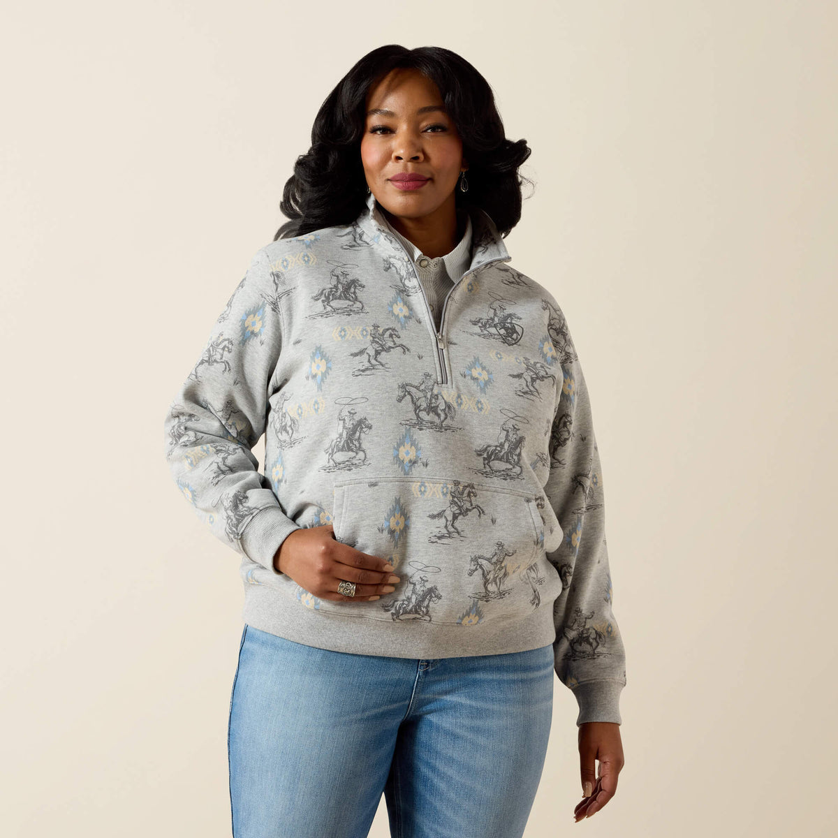 Ariat Top Pick | Sapphire 1/2 Zip Sweatshirt