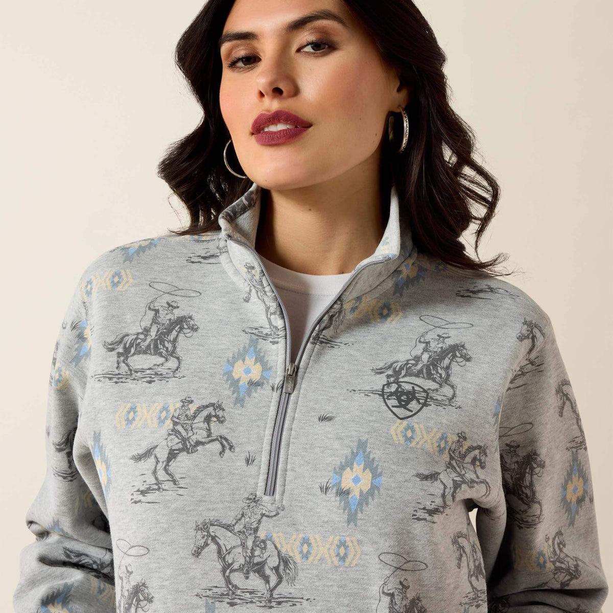 Ariat Top Pick | Sapphire 1/2 Zip Sweatshirt