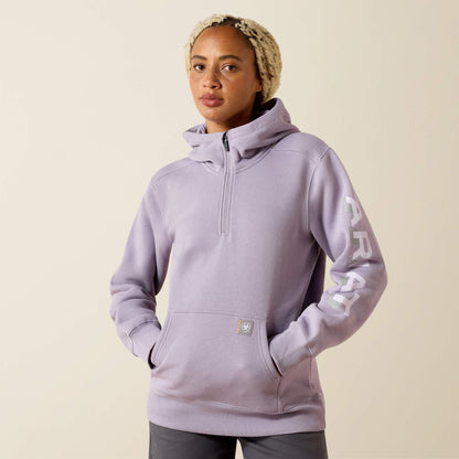 Ariat Discount | Rebar Lightweight Logo 1/2 Zip Hoodie