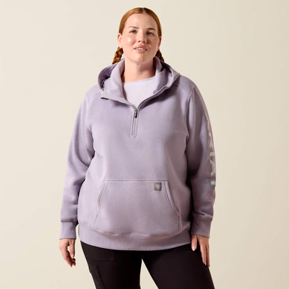 Ariat Discount | Rebar Lightweight Logo 1/2 Zip Hoodie