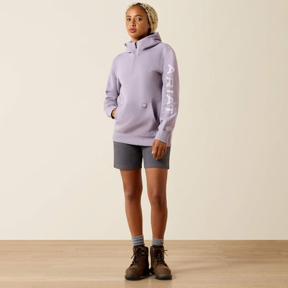 Ariat Discount | Rebar Lightweight Logo 1/2 Zip Hoodie