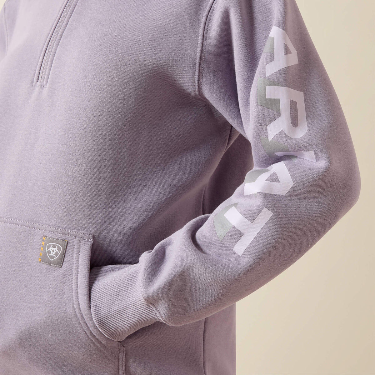 Ariat Discount | Rebar Lightweight Logo 1/2 Zip Hoodie