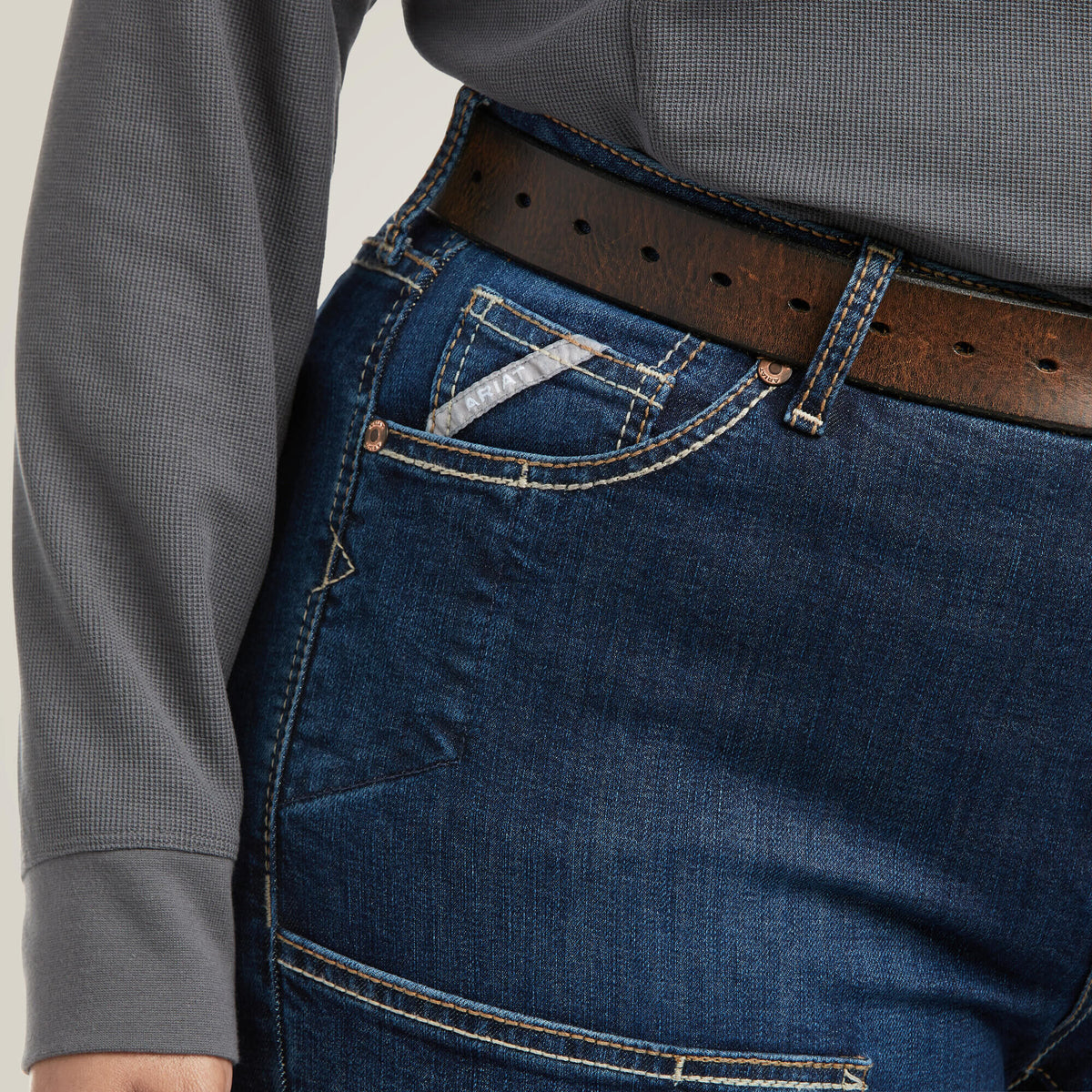 Ariat Latest | Rebar PR DuraStretch Riveter Double Front Straight Jean