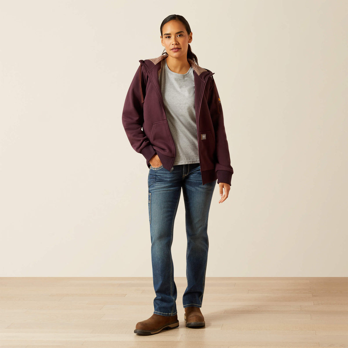 Ariat Classic | Rebar All-Weather Sherpa Full Zip Hoodie