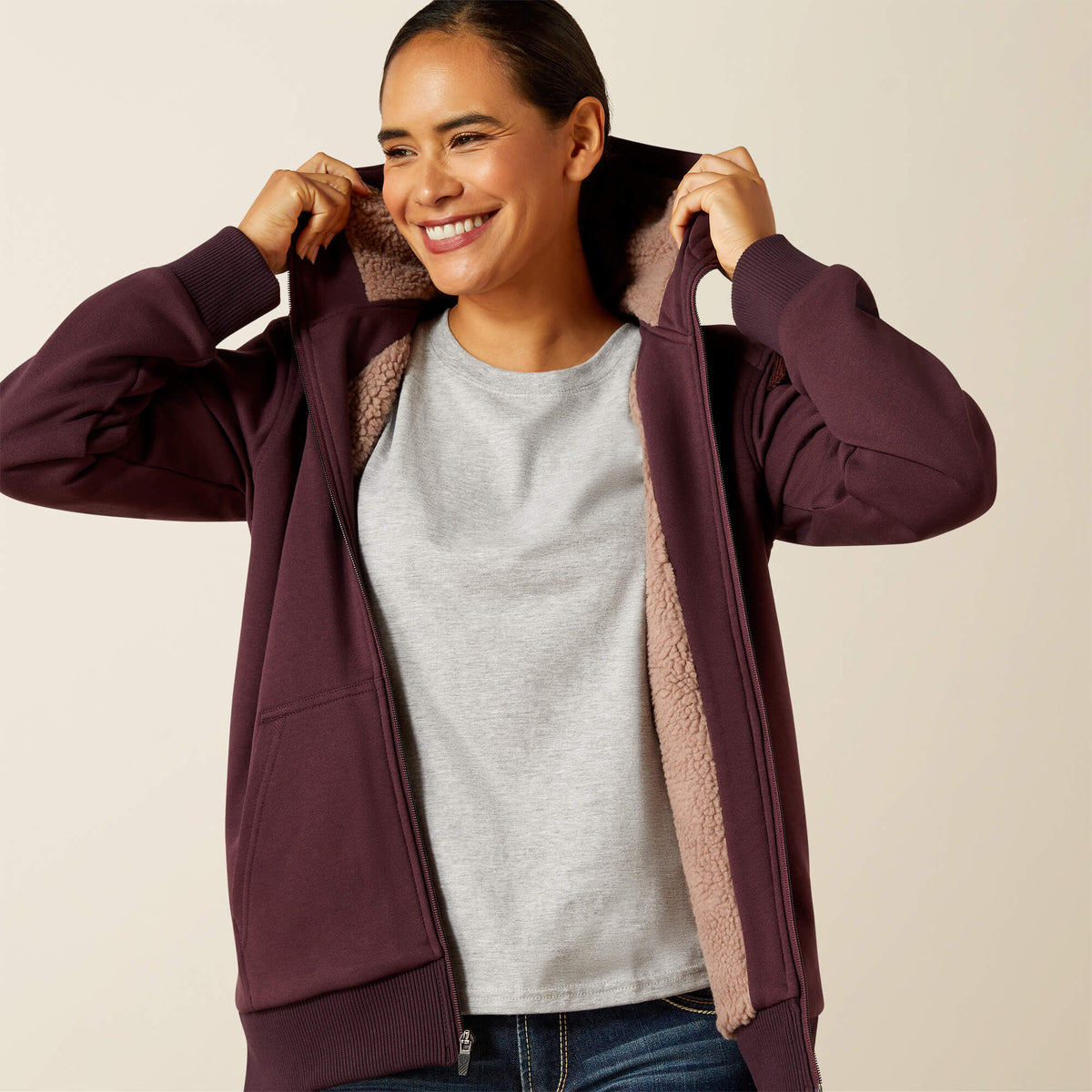 Ariat Classic | Rebar All-Weather Sherpa Full Zip Hoodie