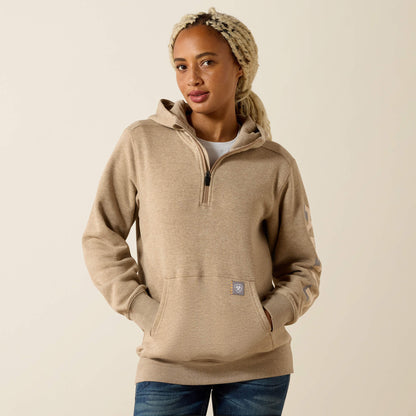 Ariat Special Offer | Rebar Lightweight Logo 1/2 Zip Hoodie