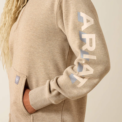Ariat Special Offer | Rebar Lightweight Logo 1/2 Zip Hoodie