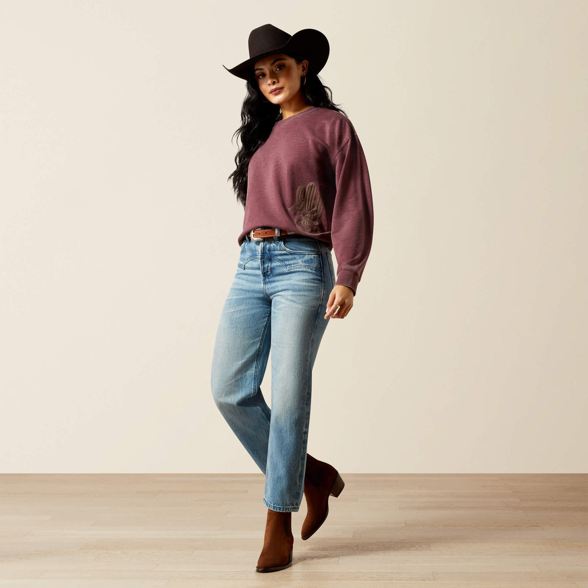 Ariat Great Value | Ultra High Rise Cheyenne Yoke Tomboy Straight Leg Jean