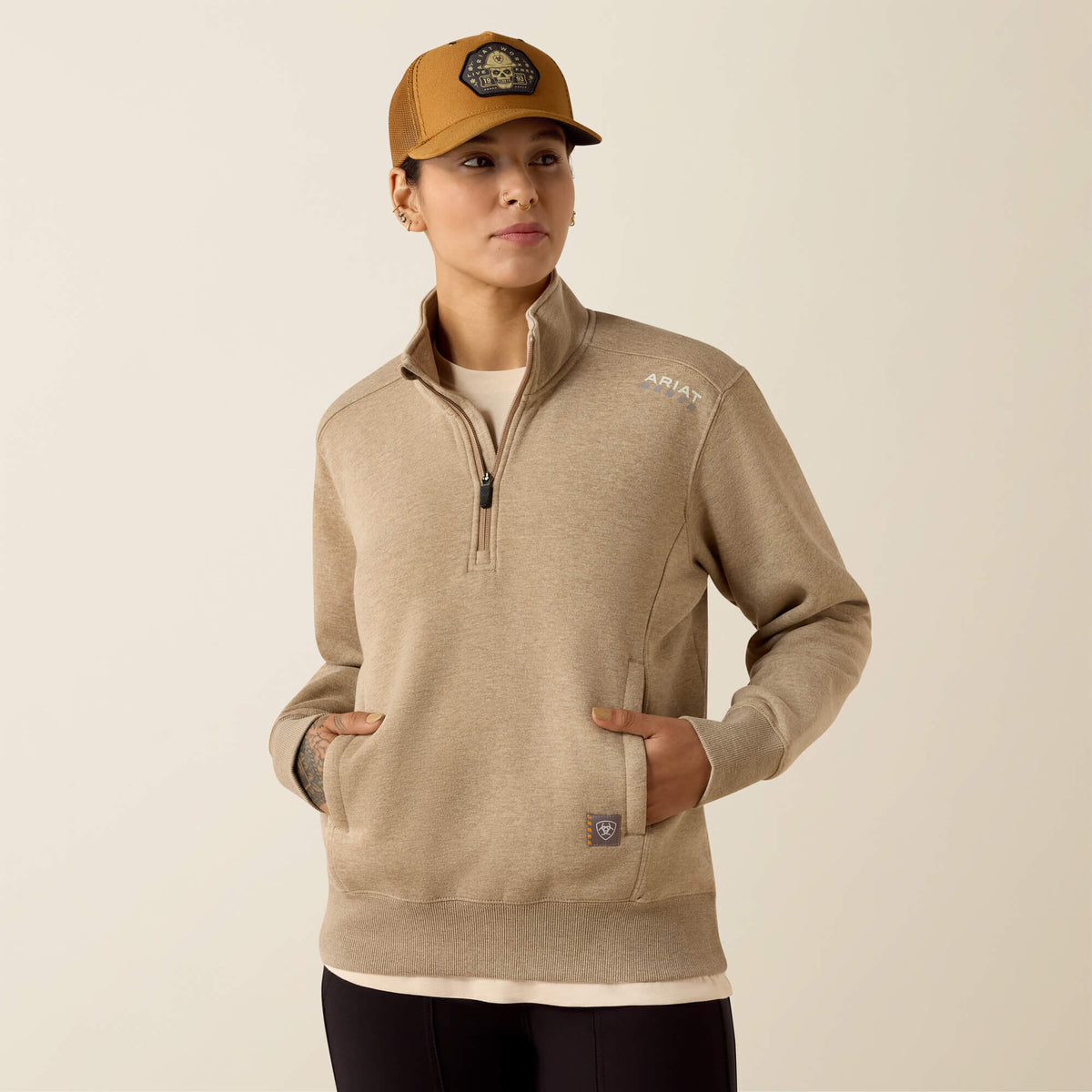 Ariat Special Offer | Rebar Lightweight Mock 1/2 Zip Sweatshirt