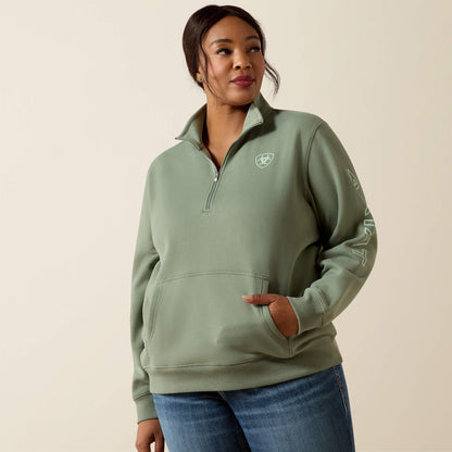 Ariat Discount | Foundation Logo 1/2 Zip Sweatshirt