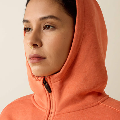 Ariat Featured | Rebar Lightweight Logo 1/2 Zip Hoodie