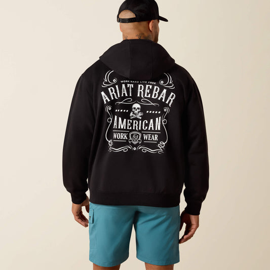 Ariat Recommended | Rebar Lightweight Label Full Zip Hoodie