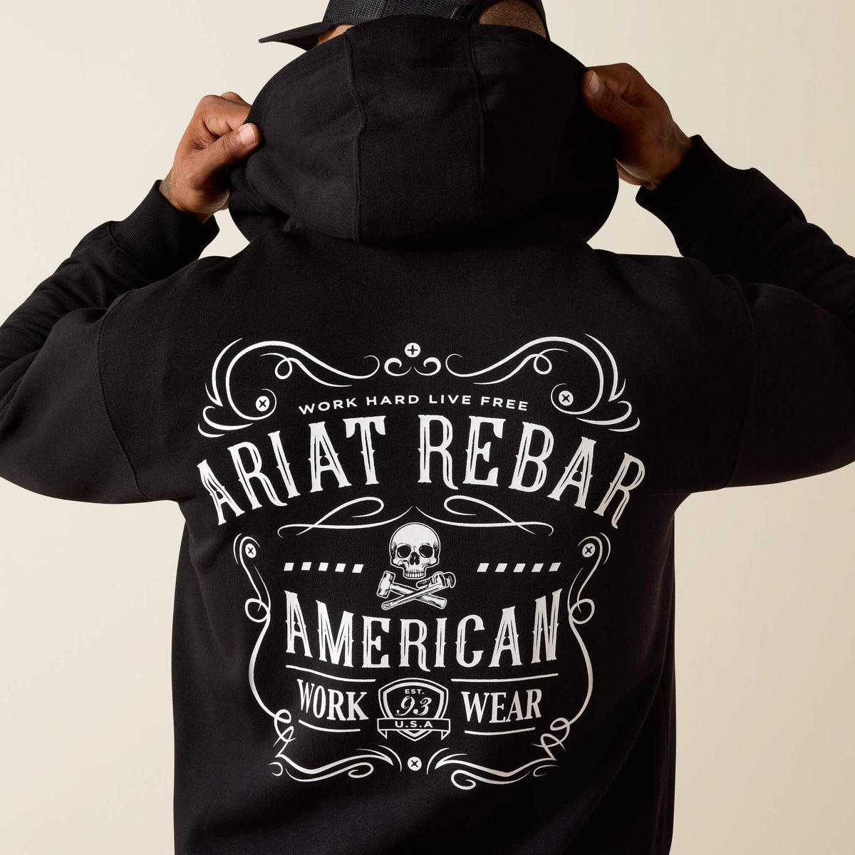 Ariat Recommended | Rebar Lightweight Label Full Zip Hoodie
