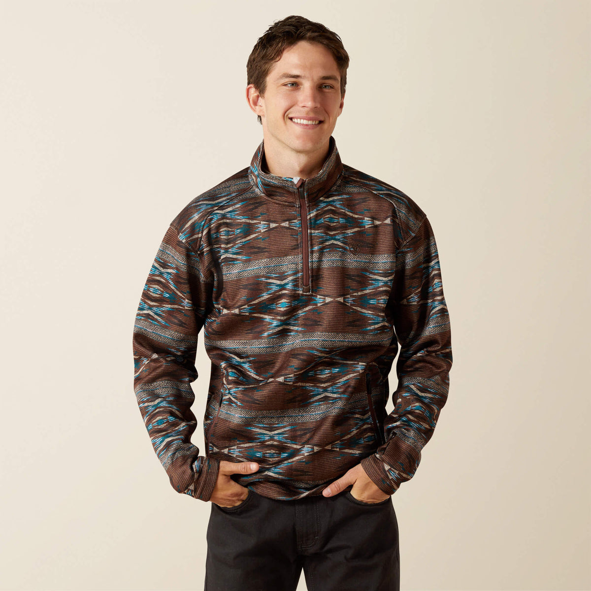 Ariat Value | Caldwell Logo 1/4 Zip Sweater