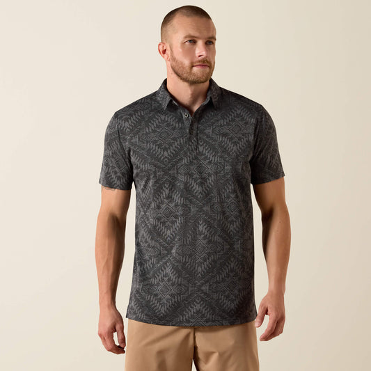 Ariat Sale | Jacquard Printed Fitted Polo