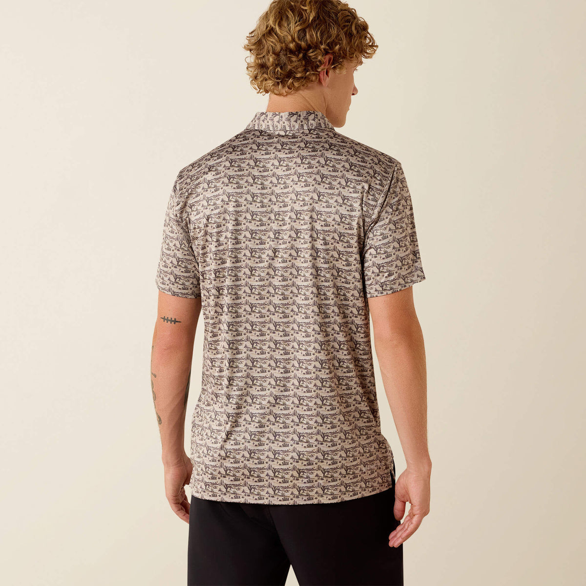 Ariat Discount | All Over Print Heathered Fitted Polo