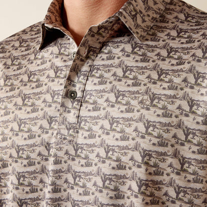 Ariat Discount | All Over Print Heathered Fitted Polo