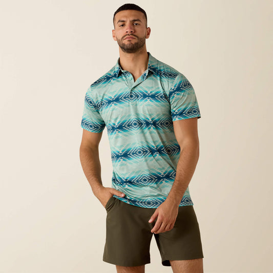 Ariat Trending | All Over Print Heathered Classic Fit Polo