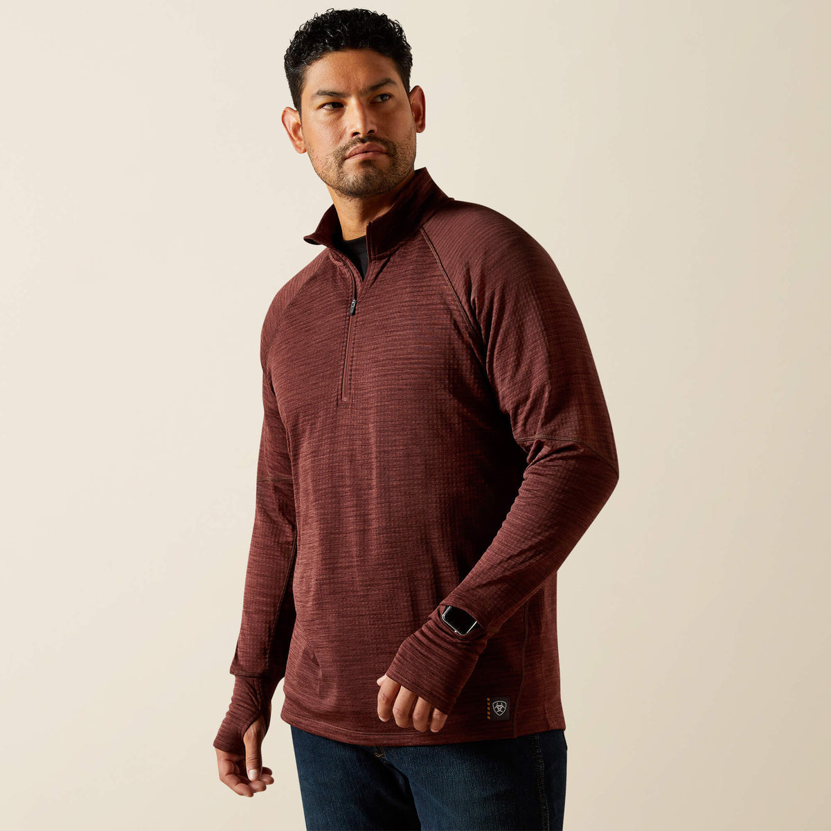 Ariat Exclusive | Rebar Gridwork Baselayer 1/4 Zip T-Shirt