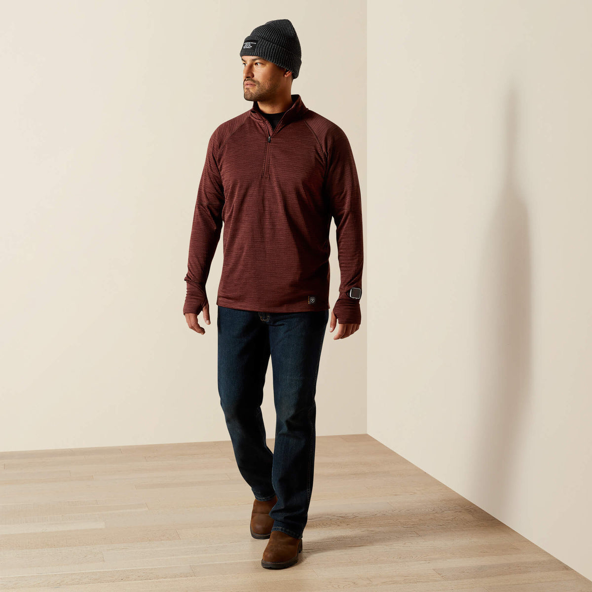 Ariat Exclusive | Rebar Gridwork Baselayer 1/4 Zip T-Shirt