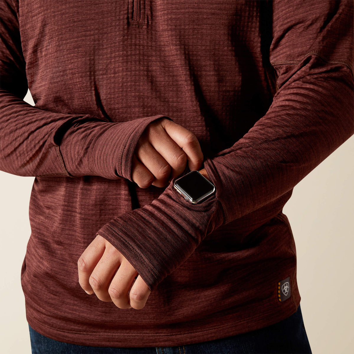 Ariat Exclusive | Rebar Gridwork Baselayer 1/4 Zip T-Shirt