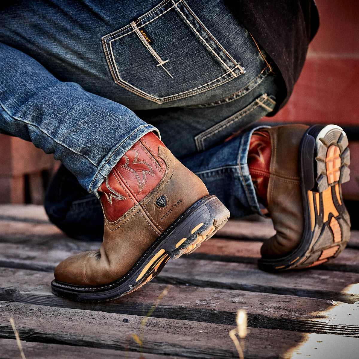 Ariat New | WorkHog Wide Square Toe Steel Toe Work Boot