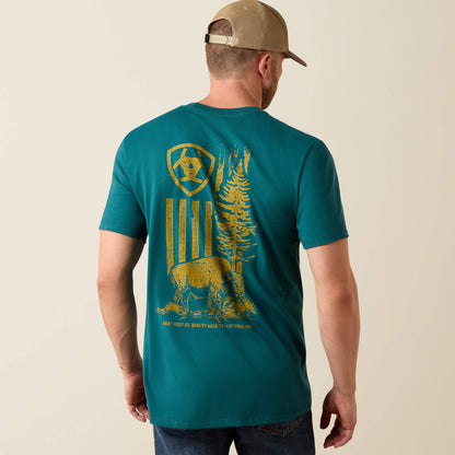 Ariat Great Value | Ariat Bison Wander Flag Classic Fit T-Shirt