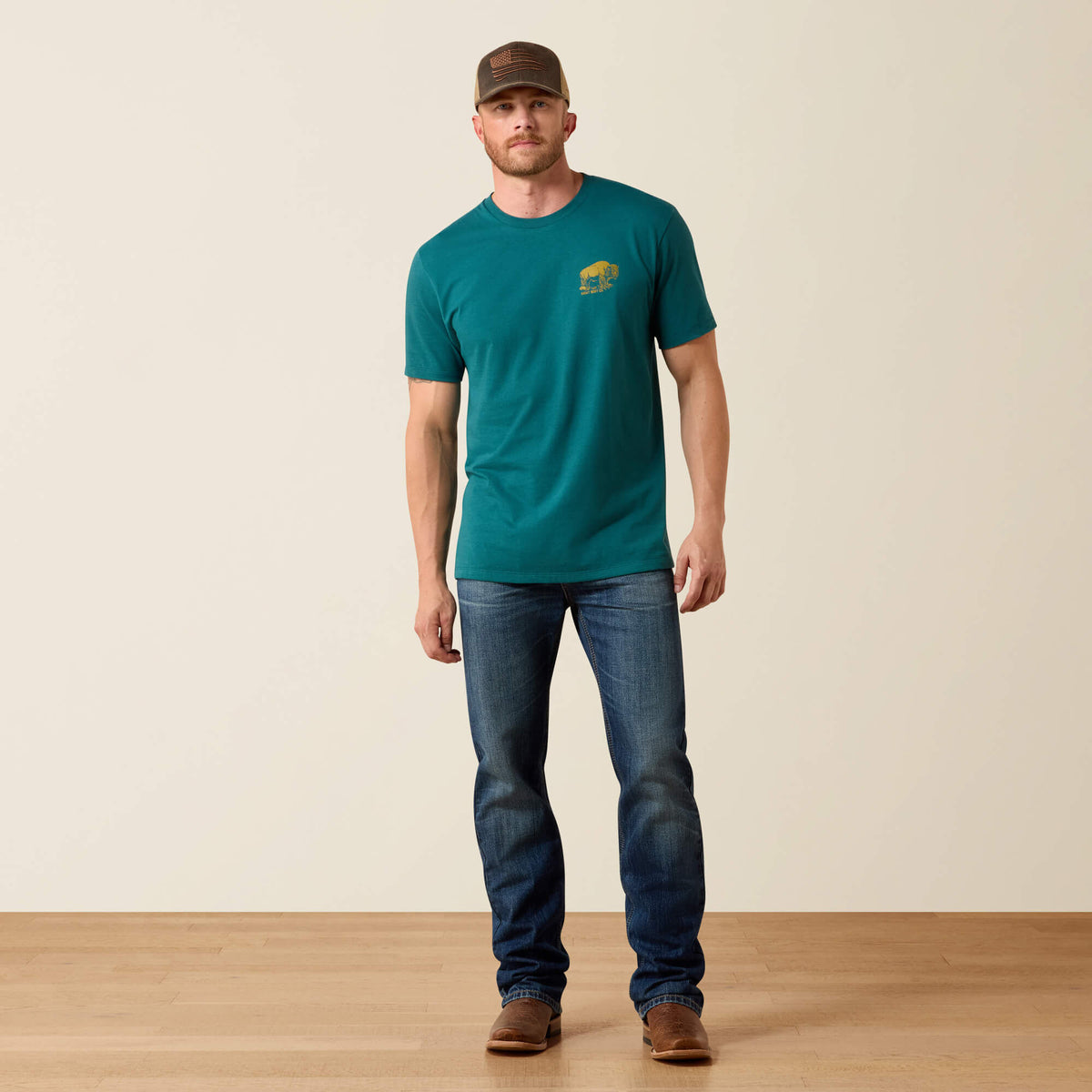 Ariat Great Value | Ariat Bison Wander Flag Classic Fit T-Shirt