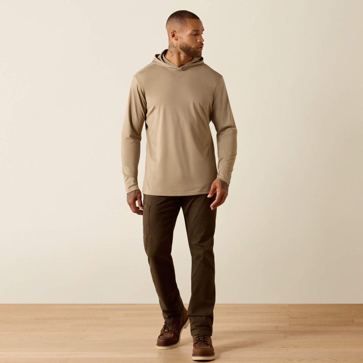 Ariat Discount | Rebar Sunblocker Outdoor Hooded Classic Fit Long Sleeve T-Shirt