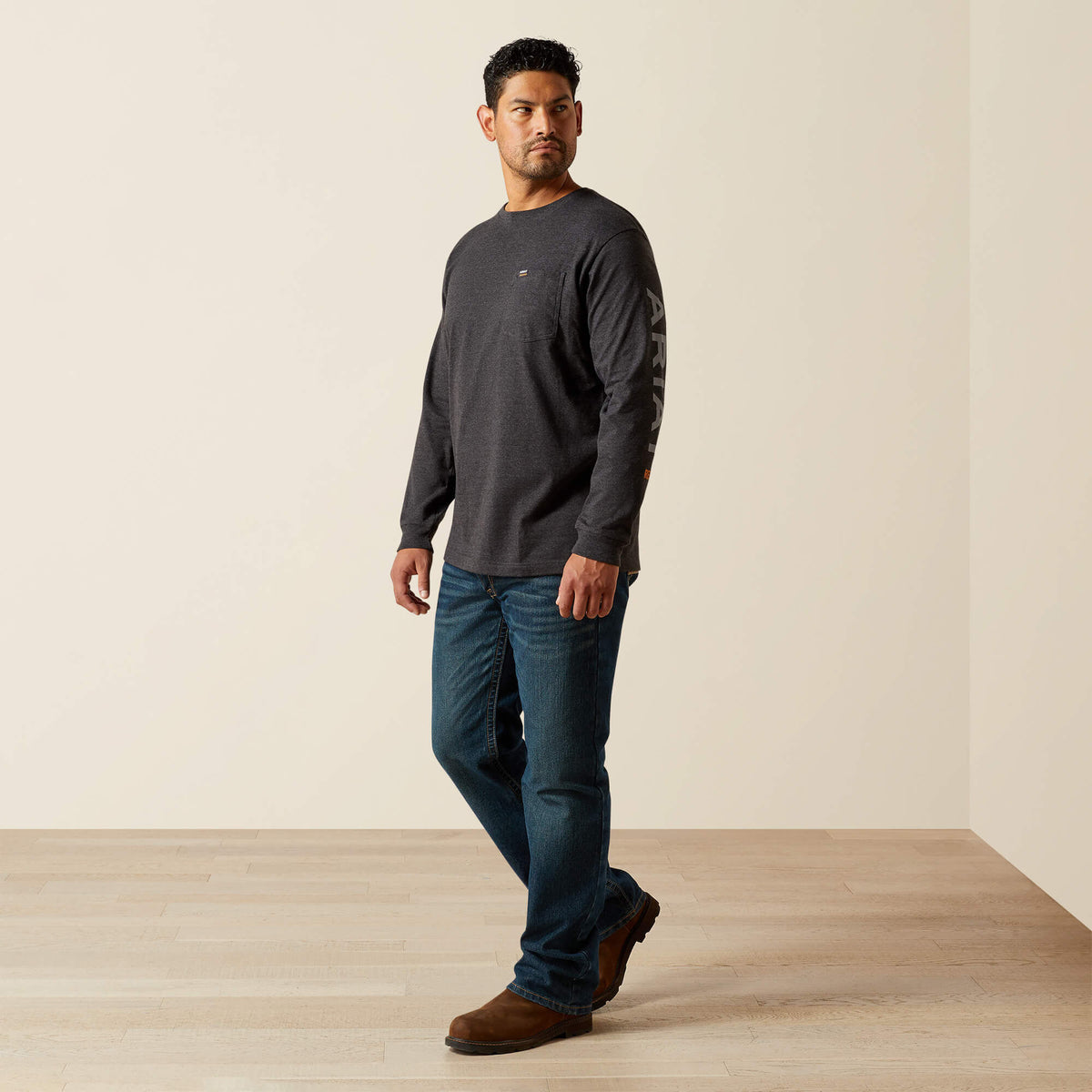 Ariat New | Rebar Cotton Strong Standard Logo Pocket T-Shirt