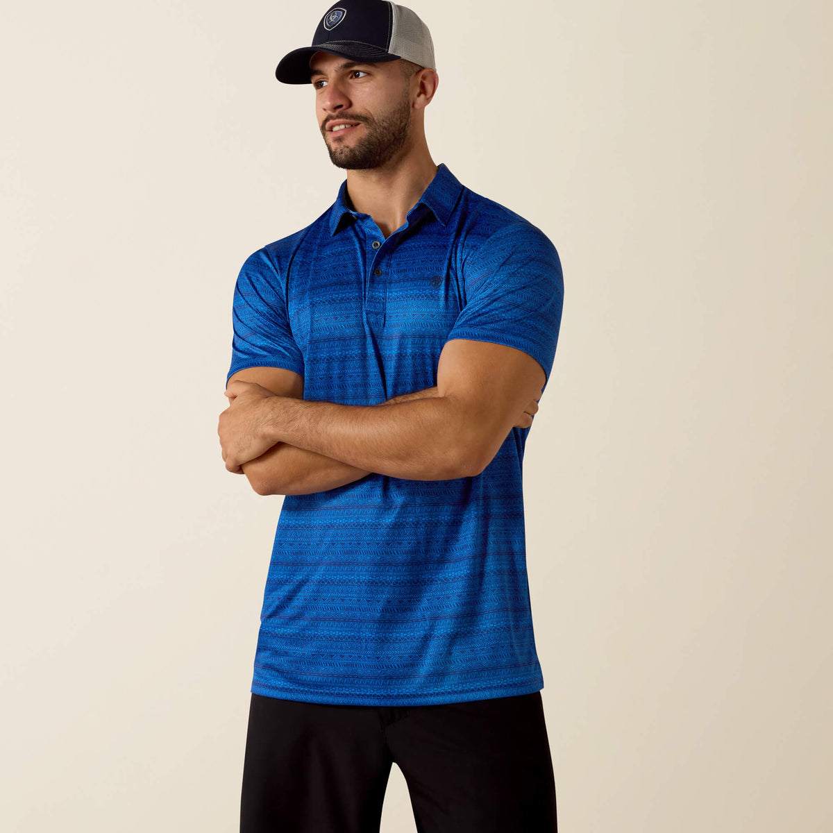Ariat Recommended | All Over Print Fitted Polo