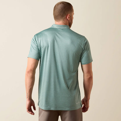 Ariat Quality | All Over Print Heathered Fitted Polo