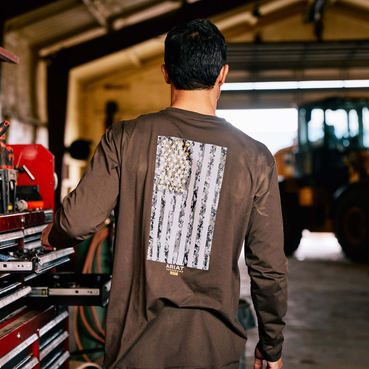 Ariat Best Price | Rebar Workman Reflective Flag Graphic T-Shirt