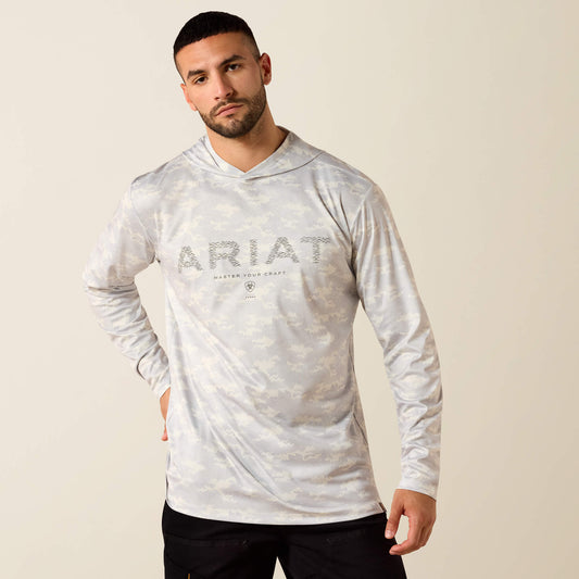 Ariat Signature | Rebar Sunblocker Printed Craft Hooded Long Sleeve T-Shirt