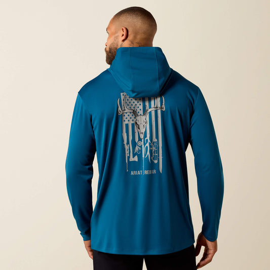 Ariat Best Price | Rebar Sunblocker Outdoor Hooded Classic Fit Long Sleeve T-Shirt