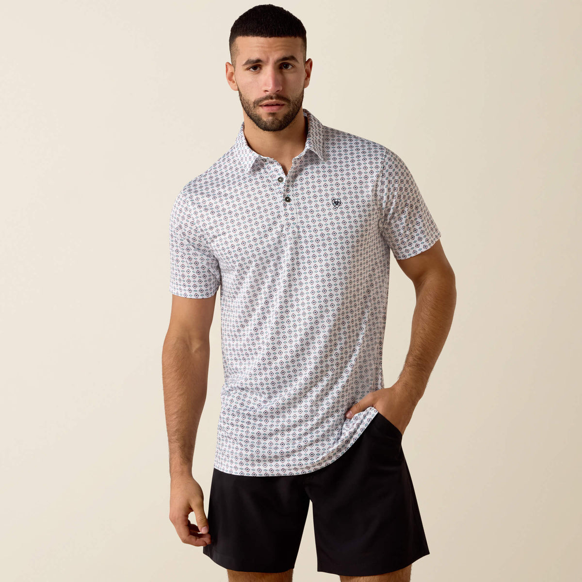 Ariat Hot Sale | All Over Print Fitted Polo