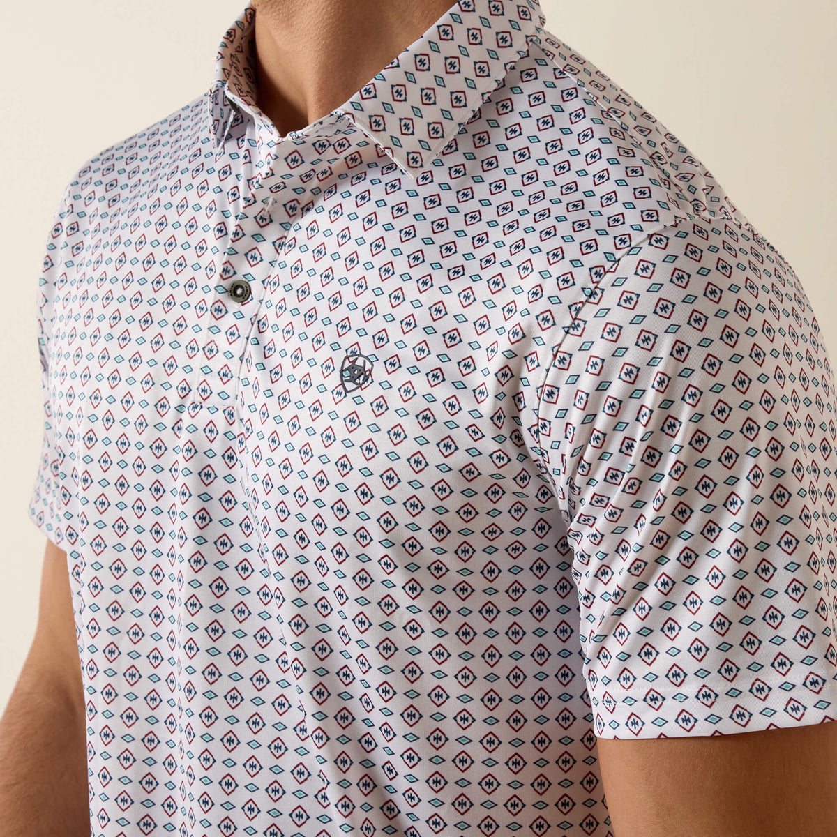Ariat Hot Sale | All Over Print Fitted Polo