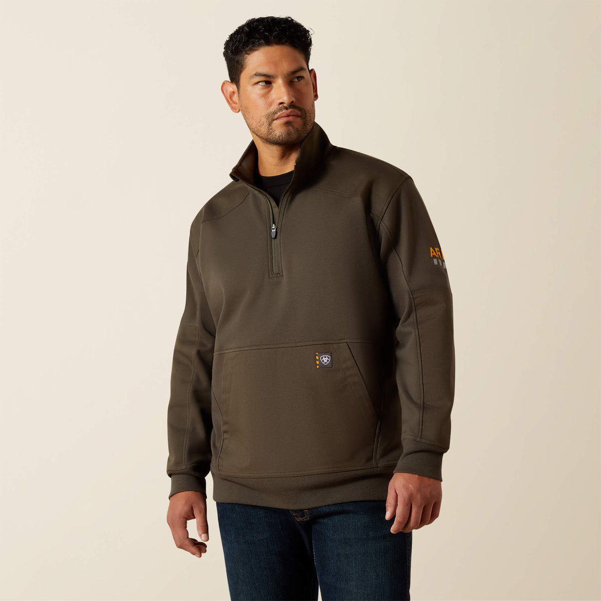Ariat Quality | Rebar Workman Duracanvas 1/4 Zip Sweatshirt