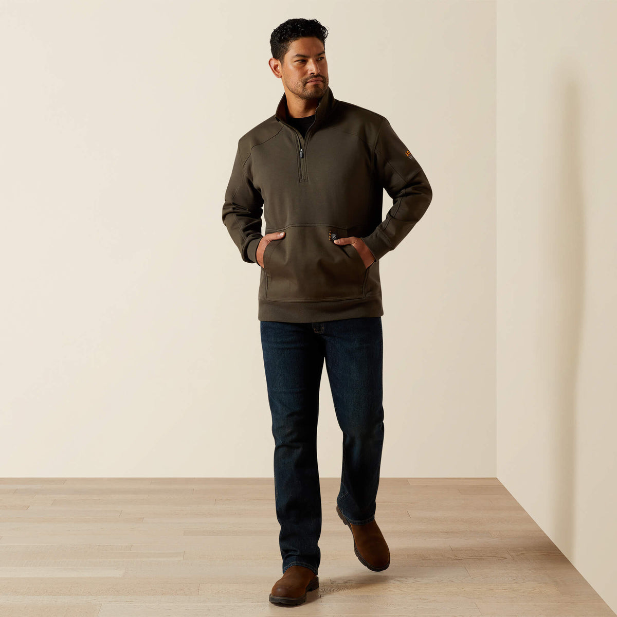 Ariat Quality | Rebar Workman Duracanvas 1/4 Zip Sweatshirt