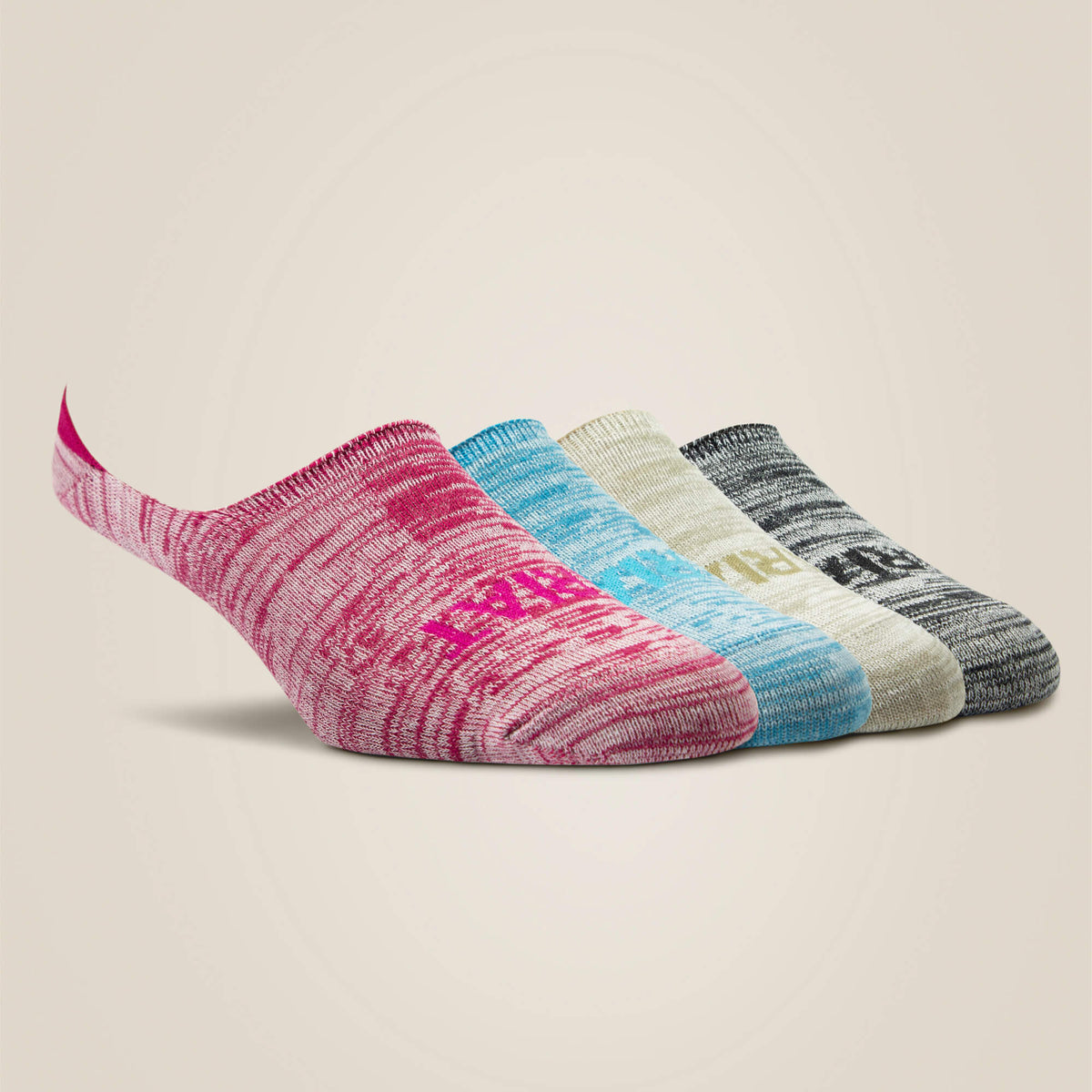 Ariat Great Value | No Slip No Show Sock 4 Pair Multi Color Pack