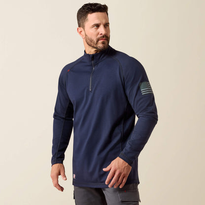 Ariat Best Price | FR Combat Stretch Patriot 1/4 Zip Work Shirt