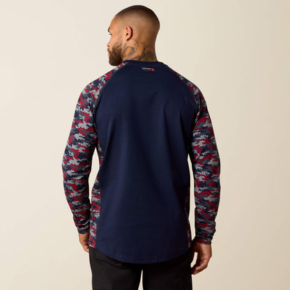 Ariat Quality | FR Stretch Camo Baseball T-Shirt