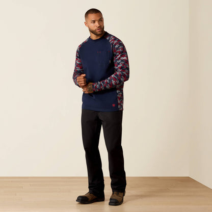 Ariat Quality | FR Stretch Camo Baseball T-Shirt