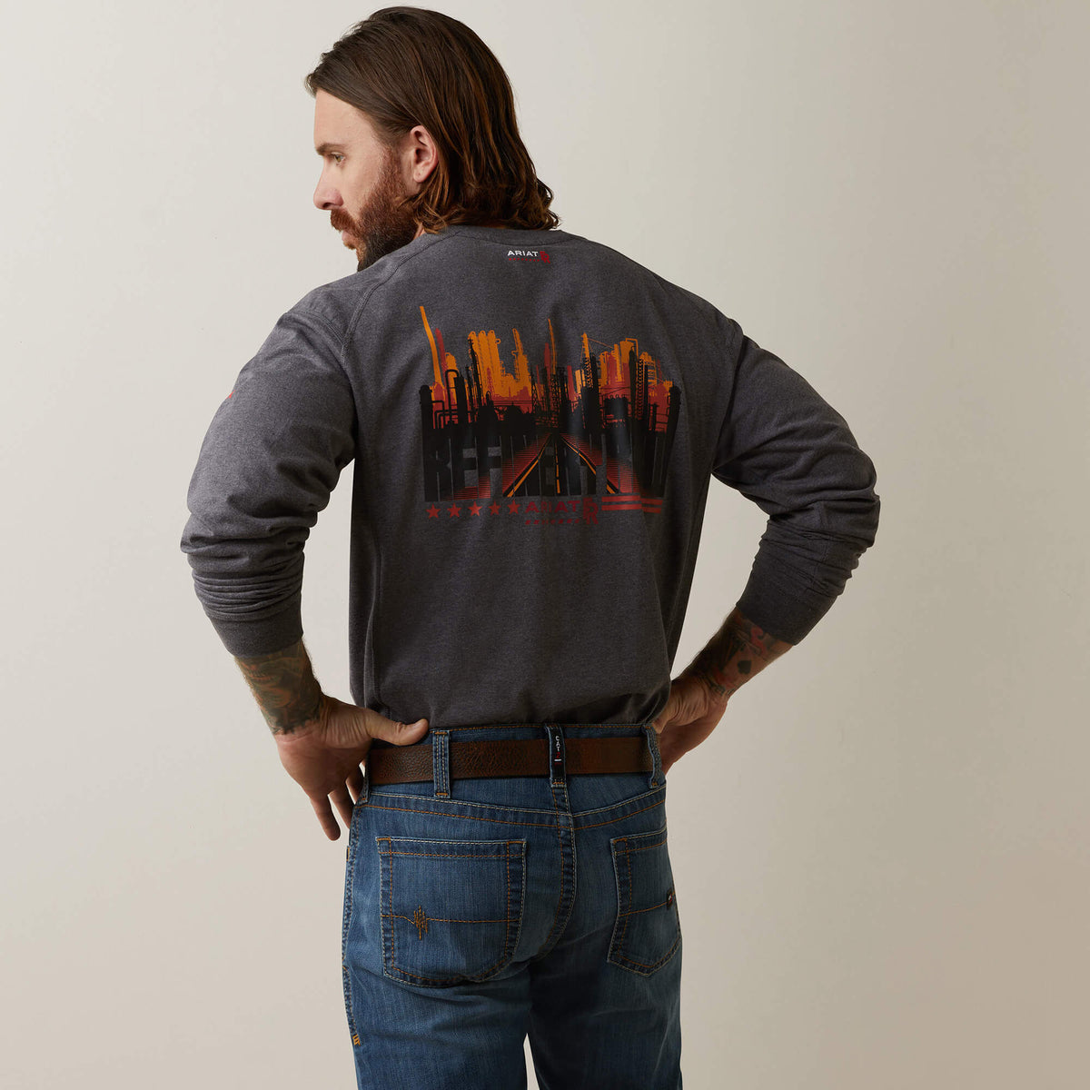 Ariat New | FR Air Refinery Row Graphic Henley Top