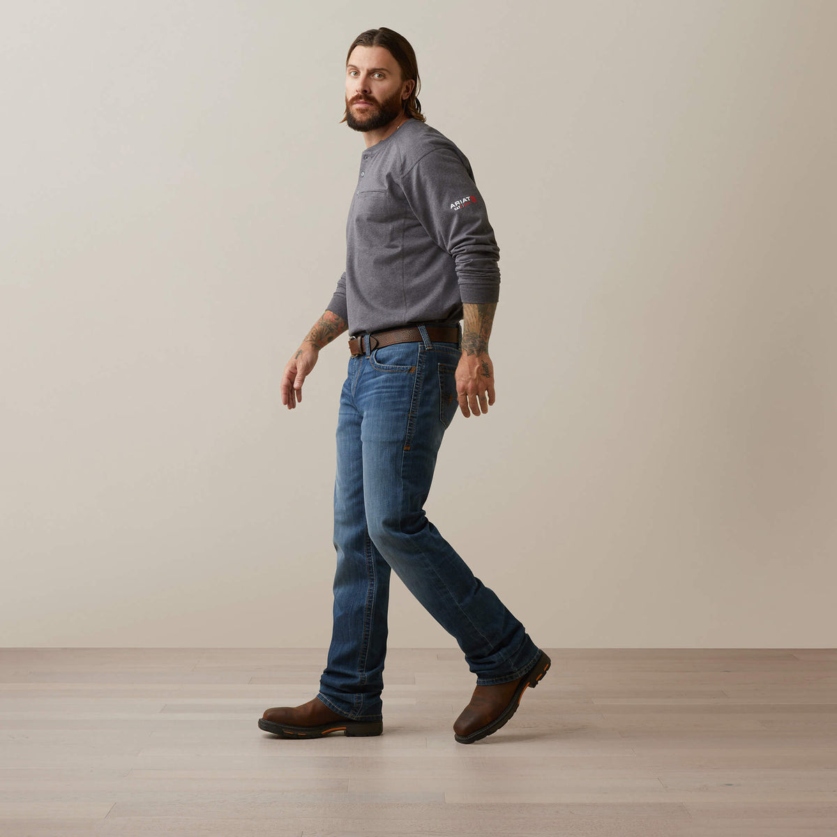 Ariat New | FR Air Refinery Row Graphic Henley Top