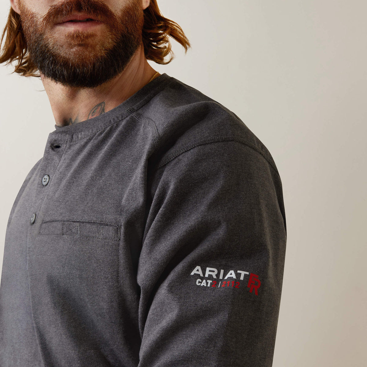 Ariat New | FR Air Refinery Row Graphic Henley Top