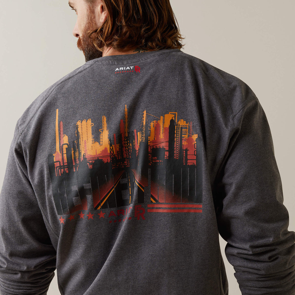 Ariat New | FR Air Refinery Row Graphic Henley Top