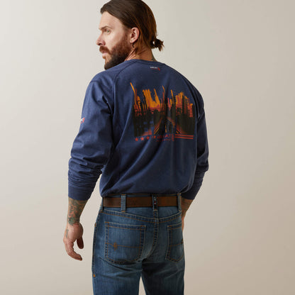 Ariat Signature | FR Air Refinery Row Graphic Henley Top