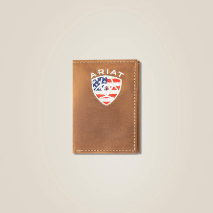 Ariat Discount | Flag Shield Trifold Wallet