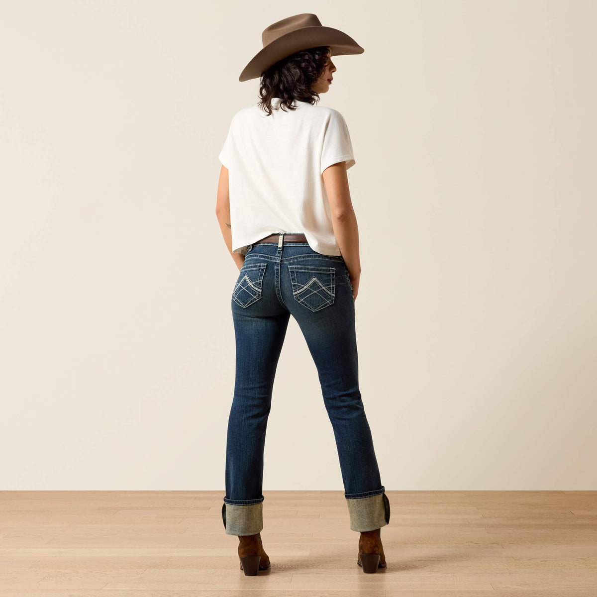 Ariat Best Price | R.E.A.L. Mid Rise Stretch Icon Stackable Straight Leg Jean